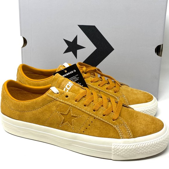 Converse Sneaker Men's Size 168653C ONE STAR PRO OX Suede Saffron Yellow Low Top